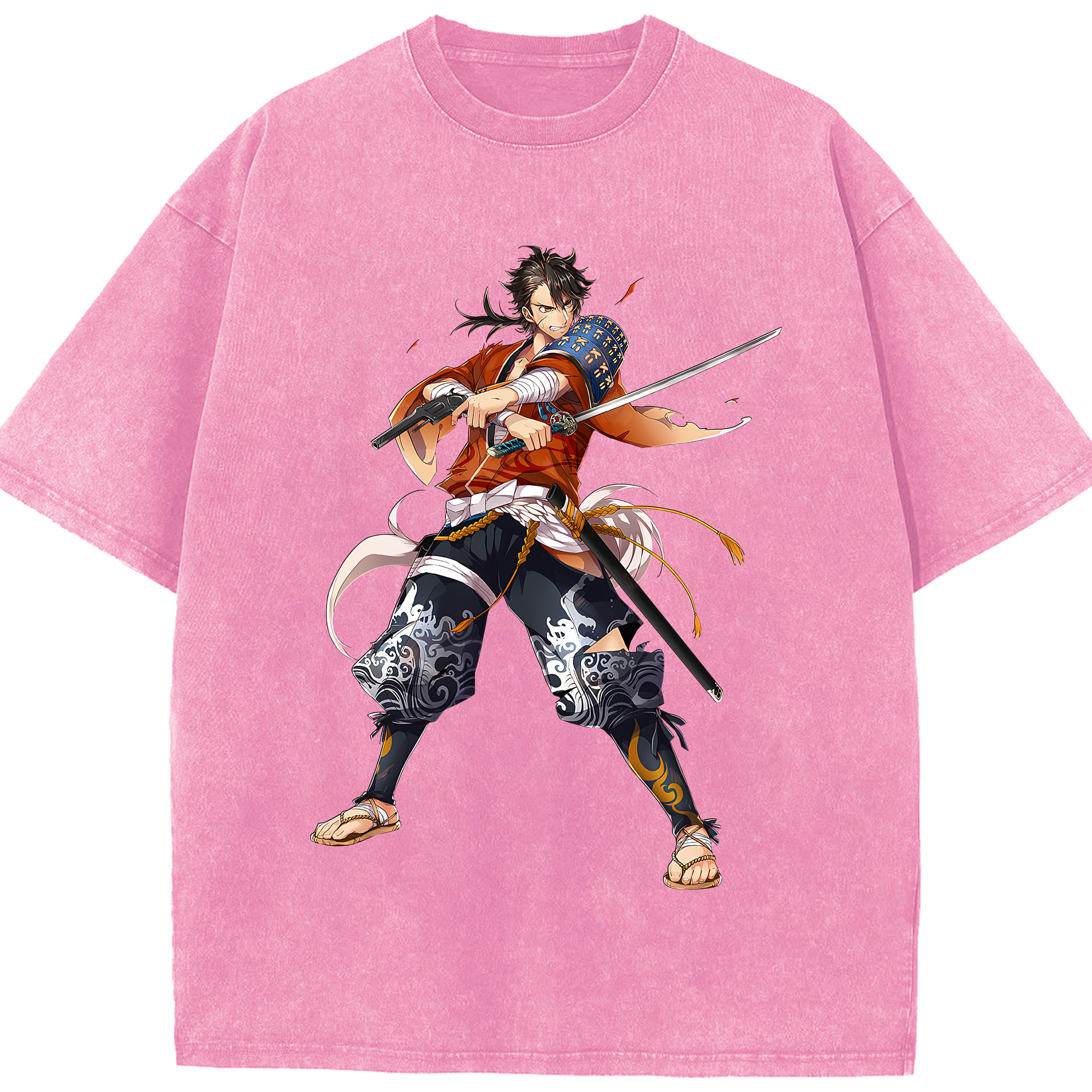 （画像用） 刀剣乱舞 Touken Ranbu 綿100% ヴィンテージ風 半袖Tシャツ（フロントプリント）